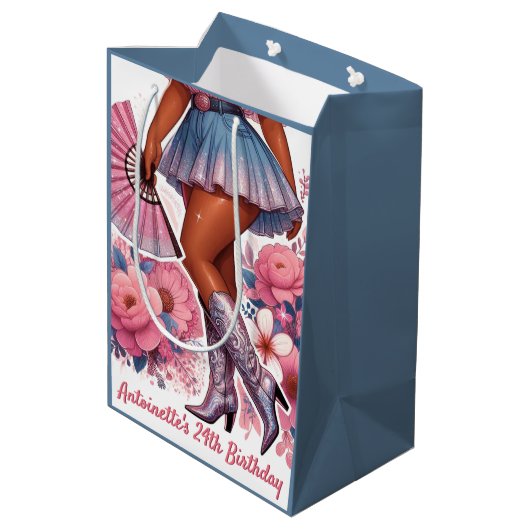 ブーツオンザグランドウェスタングラム女性のカーボーイ ミディアムペーパーバッグ (裏面アングル)