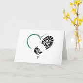 ブーツスタンプハート カード (黄色い花)