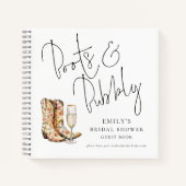 ブーツバエレガントブリーブライダルシャワーゲストブック ノートブック (正面)