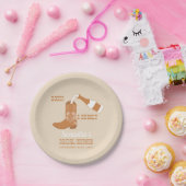 ブーツバブリー素朴ウエスタンカントリーブライダルシャワー ペーパープレート (パーティー)