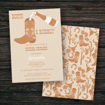 ブーツバブリー素朴ウエスタンカントリーブライダルシャワー