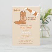 ブーツバブリー素朴ウエスタンカントリーブライダルシャワー 招待状 (スタンド正面)