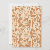 ブーツバブリー素朴ウエスタンカントリーブライダルシャワー 招待状 (裏面)