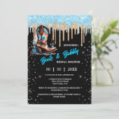 ブーツバブルカウボーイブーツグリッターシャインブライダル 招待状 (スタンド正面)