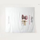 ブーツバブルブライダルシャワーBackdropフォトブース タペストリー (正面(横))