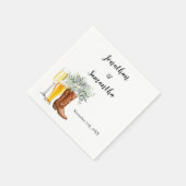 ブーツバブル&ブレウズ結婚のユーカリ スタンダードカクテルナプキン (角)