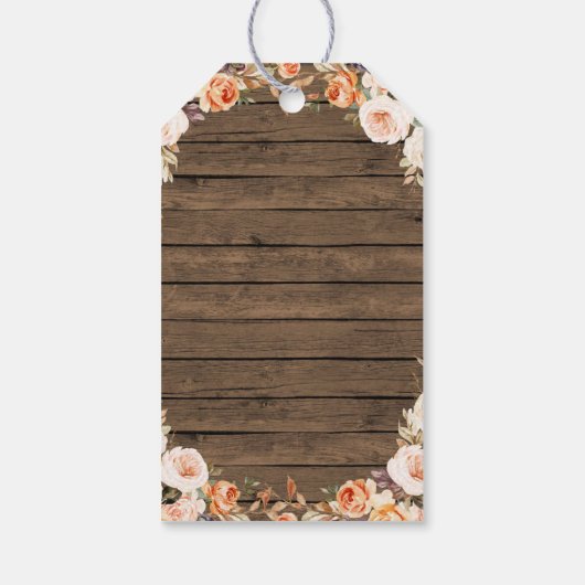 ブーツバ素朴ブリーブライダルシャワーサンキューラベル ギフトタグ (裏面)