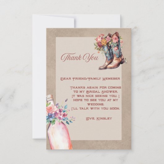 ブーツブランチ&バブリーフラットサンキューカード サンキューカード (正面)