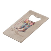 ブーツブランチ&バブーブリーステンレスボトルオープナー クレジットカード栓抜き (正面アングル)