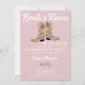 ブーツブーズ女性のカーボーイブーツバラバチェロレッテ 招待状 (正面)