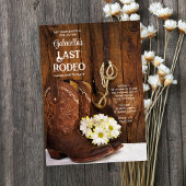 ブーツホワイトデイジーラストロデオバチェロレッテ 招待状