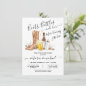 ブーツボトルとビールベビーシャワー 招待状 (スタンド正面)