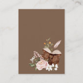 ブーツボトルウエスタンベビーシャワーブックベビー エンクロージャーカード (裏面)