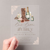 ブーツボトル&バブーブリーカントリー西ベビーシャワー アクリル招待状 (インサイチュ (ポータブル))