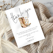 ブーツモダンとバブリーブライダルシャワーありがとう カード