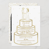 ブーツラブ&バタークリームケーキウェスタンブライダル 招待状 (正面/裏面)