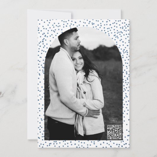 ブーツラブ&バタークリームデニムウェスタン婚約 招待状 (裏面)