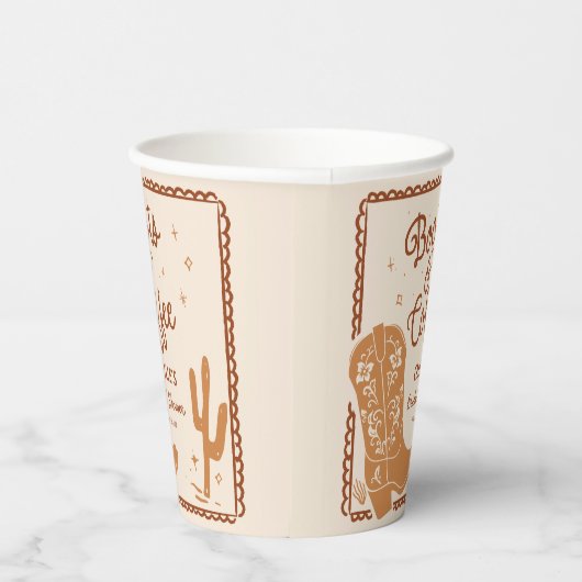 ブーツ素朴とコーヒーブライダルシャワー紙カップ 紙コップ (右)