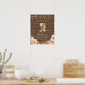 ブーツ素朴と泡立つブライダルシャワーウェルカムサイン ポスター (キッチン)