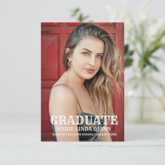 ブーツ素朴ウエスタンカウボーイ卒業 招待状 (スタンド正面)