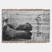 ブーツ素朴カントリーウェスタン スローブランケット (正面)