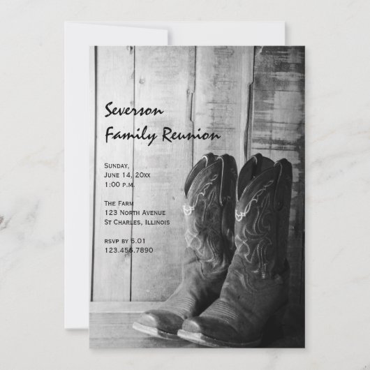 ブーツ素朴カントリーファミリー懇親会 招待状 (正面)