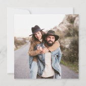 ブーツ素朴サンフラワーブライダルシャワー招待 招待状 (裏面)