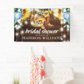 ブーツ素朴ストリングライトブライダルシャワーカスタム 横断幕 (インサイチュ)