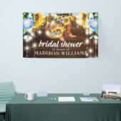 ブーツ素朴ストリングライトブライダルシャワーカスタム 横断幕 (トレードショー)