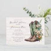 ブーツ素朴ブライダルシャワー 招待状 (スタンド正面)