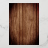 ブーツ素朴女性のカーボーイキンセアニラ15誕生日Inv 箔招待状 (裏面)