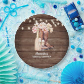 ブーツ素朴女性のカーボーイブライダルシャワーありがとう ペーパープレート (パーティー)