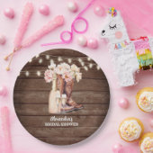 ブーツ素朴女性のカーボーイブライダルシャワーありがとう ペーパープレート (パーティー)