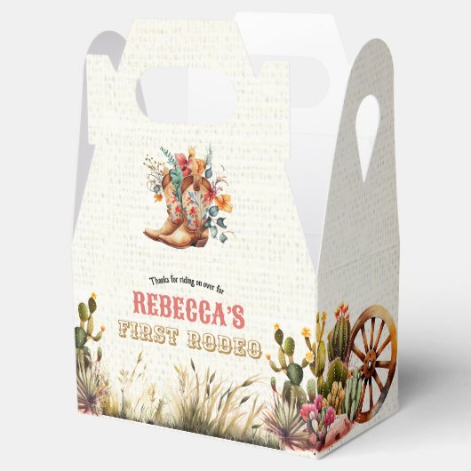 ブーツ素朴女性のカーボーイ1stロデオ誕生日優先ボックス フェイバーボックス (オープン)