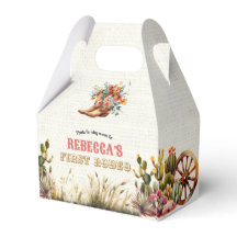 ブーツ素朴女性のカーボーイ1stロデオ誕生日優先ボックス