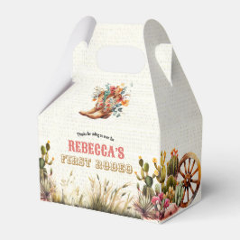 ブーツ素朴女性のカーボーイ1stロデオ誕生日優先ボックス フェイバーボックス