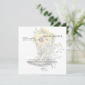 ブーツ素朴&サンフラワーモダンブライダルシャワー 招待状 (スタンド正面)