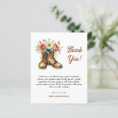 ブーツ素朴&バブリーブライダルシャワーサンキューカード (スタンド正面)