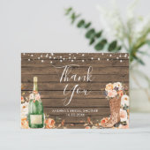 ブーツ素朴&バブリーブライダルシャワーサンキューカード サンキューカード (スタンド正面)