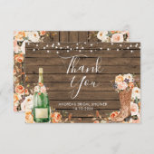 ブーツ素朴&バブリーブライダルシャワーサンキューカード サンキューカード (正面/裏面)