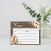 ブーツ素朴&バブリーブライダルシャワーレシピカード 招待状 (スタンド正面)