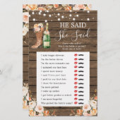 ブーツ素朴&バブリー彼は彼女はゲームを言った (正面/裏面)