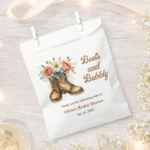 ブーツ素朴&バブリー西ブライダルシャワー フェイバーバッグ (クリップ留めされた状態)