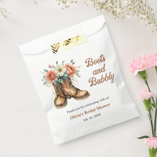 ブーツ素朴&バブリー西ブライダルシャワー フェイバーバッグ (封をした状態)