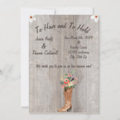 ブーツ結婚式の招待 招待状 (正面)