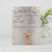 ブーツ結婚式の招待 招待状 (スタンド正面)