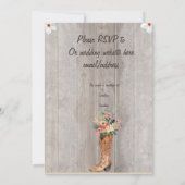 ブーツ結婚式の招待 招待状 (裏面)