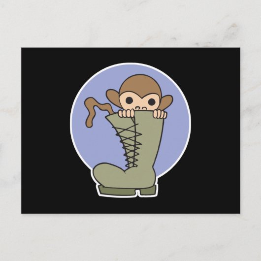 ブーツ間抜けのサル ポストカード (正面)