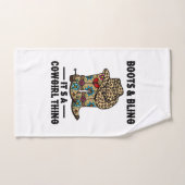 ブーツ&きらきら光るそれが女性のカーボーイの事 ハンドタオル (ハンドタオル)