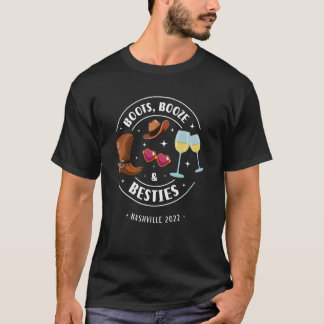 ブーツ・アルコール・マブダチ ナッシュビル・バチェラー・パーティー Tシャツ